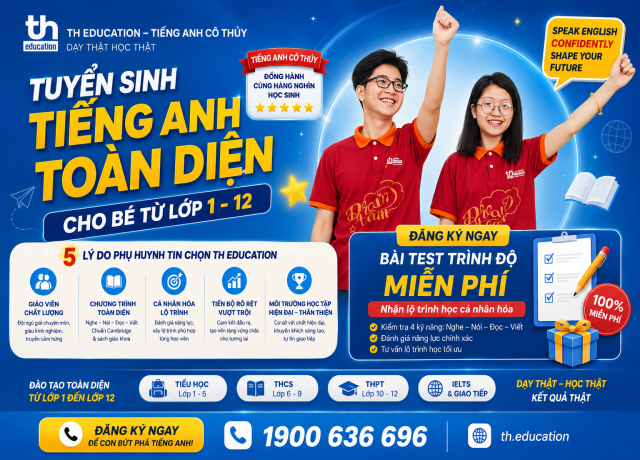 Tiếng anh toàn diện từ lớp 1-12